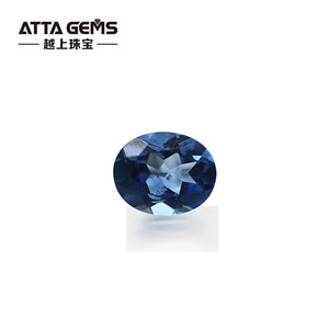 Corte redondo 8mm Nano <span class=keywords><strong>espinela</strong></span> cristal azul medio <span class=keywords><strong>gema</strong></span> precios piedra - Product Image 3