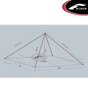 Tienda <span class=keywords><strong>de</strong></span> Campaña Piramidal Impermeable para 3 Estaciones, Tienda <span class=keywords><strong>de</strong></span> Campaña Tipi Ultraligera <span class=keywords><strong>de</strong></span> Nailon Doble Siliconizado 20D para Montañismo y Senderismo - Product Image 6