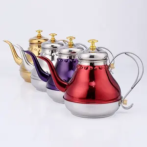 Wholesale stainless steel arabic coffee pot dallah tea pot with infuser