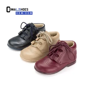 Chaussures pour bébés garçons et filles, en cuir, ODM OEM, nouveau style, vente en gros, 2017