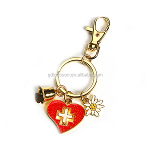 Recuerdo suizo Suiza vaca llavero Edelweiss Swiss Golden Charms nevera imán cena campana recuerdos tienda de regalos Abastecimiento - Product Image 4