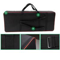 61 Key Keyboard Bag Padded Case, Portable Musical Instrument Bag Piano 600D Oxford Cloth With 10mm Cotton Case Gig Bag