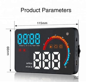 D2000 OBD2 <span class=keywords><strong>HUD</strong></span> intelligent universel, <span class=keywords><strong>mini</strong></span> projecteur de tableau de bord de voiture de 4 pouces, affichage numérique du compteur de vitesse sur le pare-brise avec partage d'écran - Product Image 3