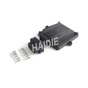 Haidie D'ÉCUS PCB Boîtier En Aluminium Industriel Étanche Fil Électrique Automobile Femelle Mâle ATX 24 Broches