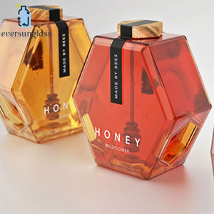 <span class=keywords><strong>Pot</strong></span> à <span class=keywords><strong>miel</strong></span> en verre hexagonal, <span class=keywords><strong>Pot</strong></span> à <span class=keywords><strong>miel</strong></span> en verre avec ventouse en bois, faveurs <span class=keywords><strong>de</strong></span> mariage - Product Image 2