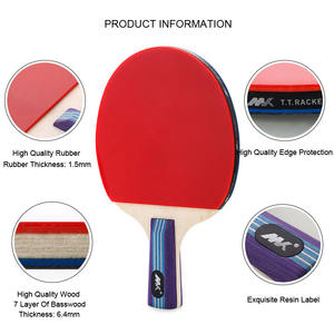 Ensemble de <span class=keywords><strong>2</strong></span> raquettes de tennis de table souples primaires amusantes comprenant un sac de transport avec <span class=keywords><strong>3</strong></span> balles de ping-pong - Product Image 6