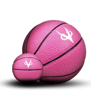 핑크 공 사용자 정의 로고 size7 농구 야외 및 실내 게임 공