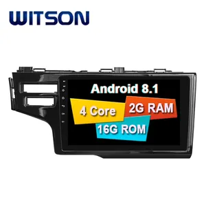 Witson アンドロイド 8.1 車の dvd プレーヤー格安価格ホンダフィット (2 穴) 2014 内蔵 2 ギガバイトの RAM 16 ギガバイトのフラッシュポータブルカー dvd プレーヤー