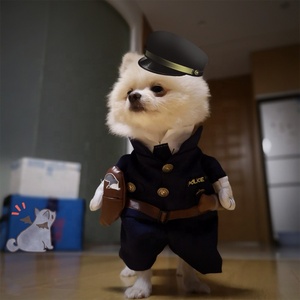 2019 vendita calda divertente cane gatto polizia costume vestiti pet moda decorazione Halloween natale compleanno pet dog cat polic costume - Product Image 6