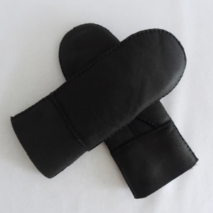 Gants d'hiver chauds et antidérapants en cuir classique, fourrés en fourrure de mouton, fabrication directe d'usine, personnalisation en masse, support d'échantillons - Product Image 5