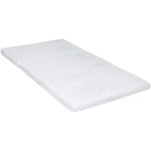 Hot Selling Portable 3in Queen Size Folding Memory Foam Gel Mattress Topper With Removable Cover
