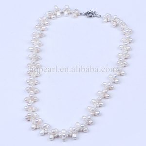 Collar gargantilla de perlas naturales hecho a mano de longitud personalizada - Product Image 3