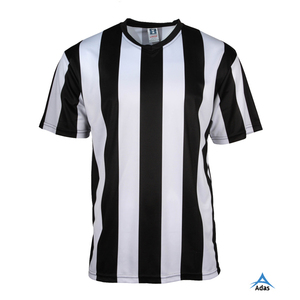 Custom <strong>Black</strong> <strong>White</strong> <strong>Stripes</strong> Referee Jersey Men <strong>Shirts</strong> Made Polyester Sublimation Embroidery Beaded Techniques Personalized Adults - Product Image 3