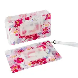 Custom Printing EVA Baby Pouch Wet Tissue Box Bag With Lid And Slide Zipper