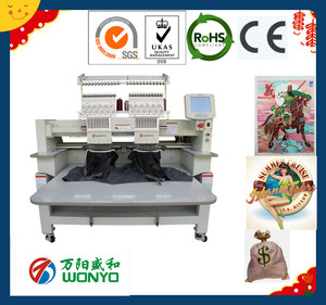 Totalmente Automático 2 Jefes de Equipo Bordado a Máquina Precio Para <span class=keywords><strong>La</strong></span> Ropa/Tapas/Apartamento - Product Image 1