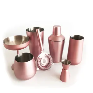 Cao Cấp Cocktail Shaker Bar Công Cụ Set Thép Không Gỉ Bartender Kit Với Tất Cả Các Bar Phụ Kiện Bộ