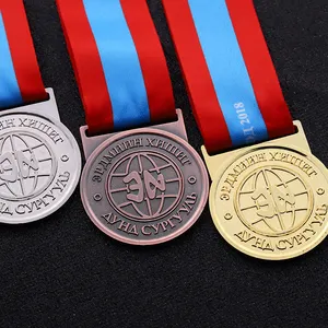 Us Medals Free Samples Custom Antique Gold Coins Metal Cricket Medals