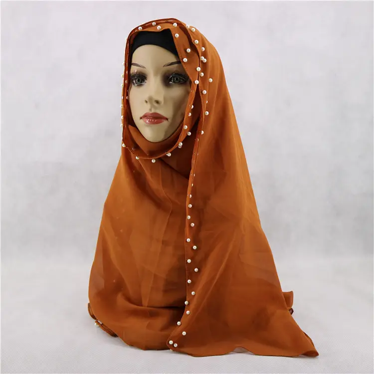 Elegante Modest Musulmano Islamico Pianura maxi sciarpa delle donne chiffon in rilievo sciarpa per le signore della moda