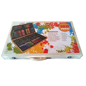 Professionnel 180 pièces 220 pièces ensemble de peinture de caisse en bois ensemble de coloriage et de dessin d'art pour enfants d'âge scolaire dans un étui en bois - Product Image 2