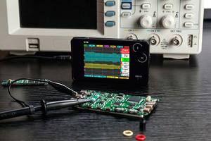 Osciloscopio de almacenamiento portátil DS212 Mini LCD de tamaño de bolsillo Nano ancho de banda portátil 1MHz tasa de muestreo 10MSa/s rueda de pulgar - Product Image 4