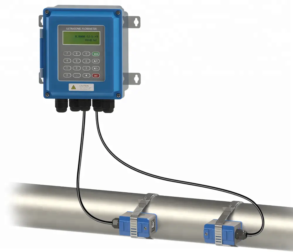 Ultrasone Clamp-On Flowmeter Water Flowmeter Flow Rate Sensor Goedkope Ultrasone Flowmeter