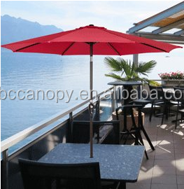 Ombrellone da Esterno 9 Piedi con Inclinazione e Manovella, per Giardino o Spiaggia, Stecche in Acciaio Inox, Vendita all'Ingrosso dalla Fabbrica Cinese - Product Image 2