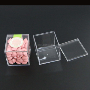 Caja de Acrílico Cuadrada para Empaque de Gomitas de Cristal Lucite, Caja para Ositos de Goma para Promoción - Product Image 4