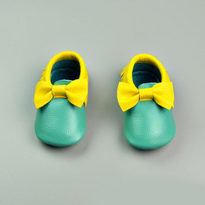 Prezzo all'ingrosso vendita moda vera pelle di pecora nappa scarpe da bambino ragazze calzature per bambini 0-3 anni scarpe da bambino per neonati - Product Image 4