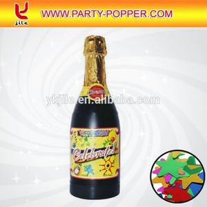 Champagne bottle confeti colorful. Cricle sheet metal - Product Image 2