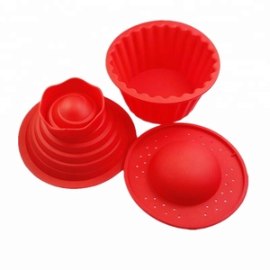 Paquete de 3 moldes gigantes de silicona para cupcakes, conjunto de utensilios para hornear de silicona, como se ve en la tv - Product Image 3