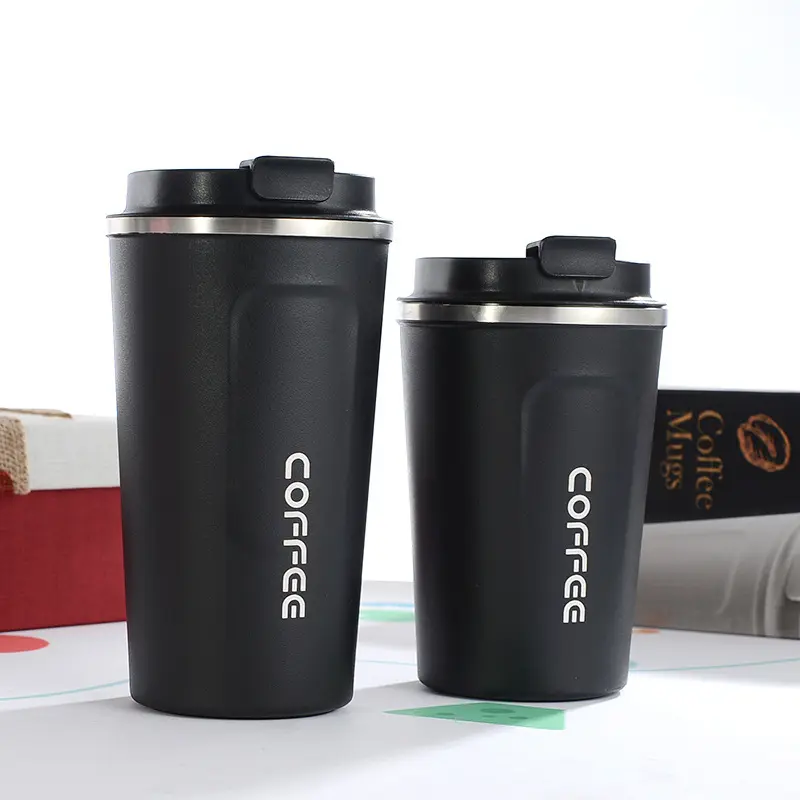 Feiyou-taza de café de acero inoxidable con tapa de plástico, taza de viaje reutilizable, personalizada, venta al por mayor, novedad de 2020