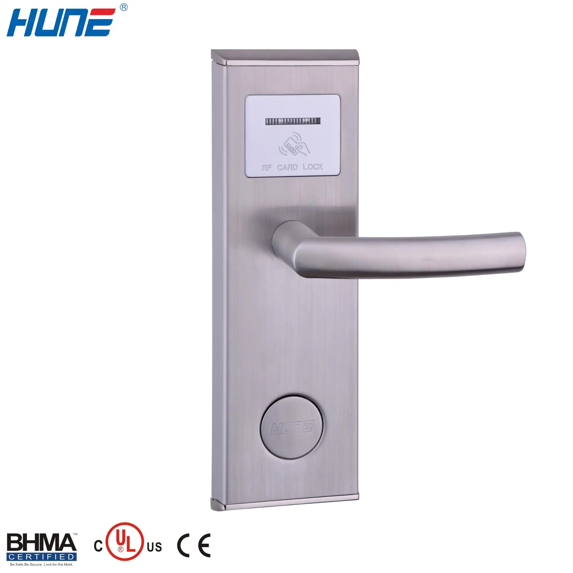 HUNE 문 손잡이 자물쇠 고정되는 호텔 체크인 카드 문을 위한 전자 안전 자물쇠