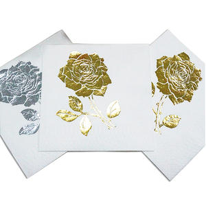 Santian Custom oro metallizzato <span class=keywords><strong>argento</strong></span> stampato usa e getta <span class=keywords><strong>tovaglioli</strong></span> <span class=keywords><strong>di</strong></span> <span class=keywords><strong>carta</strong></span> 2-3Ply legno vergine morbida scatola <span class=keywords><strong>di</strong></span> tessuto stile cena - Product Image 2