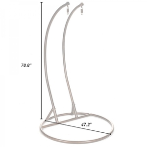 Double Hanging Powder Coated Copper Color Patio <strong>Swing</strong> Chair <strong>Frame</strong> with Stand - Product Image 5