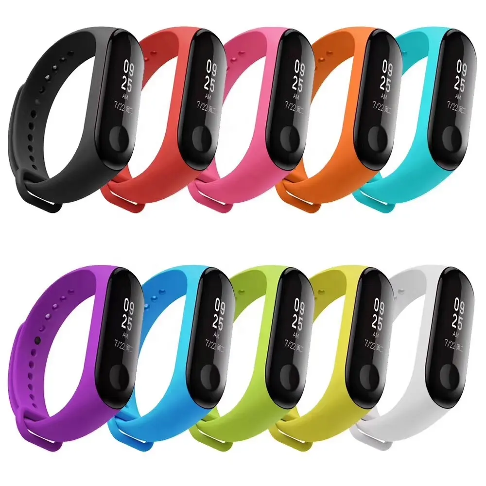 Wrist Strap For Xiaomi miband 3 4 5 6 wriststrap Mi Band 3 Strap Bracelet Wristband Straps Replacement Colorful Silicone