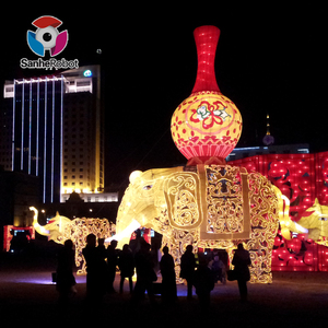 Linternas Gigantes con Forma de Pez para Exteriores, Hechas a Mano, de Seda, Decoración Luminosa de Animales Marinos, Impermeables, con LED, de Ballena y Tiburón, para Parques Temáticos - Product Image 2