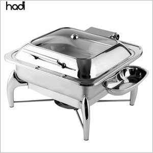 Equipo <span class=keywords><strong>de</strong></span> Servicio para <span class=keywords><strong>Buffet</strong></span> HADI, Recipiente para Calentar Comida con Tapa <span class=keywords><strong>de</strong></span> Vidrio para Catering, Recipiente para Calentar Comida Hidráulico para Hoteles - Product Image 4