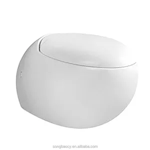 KB-138 mükemmel seramik zarif yumurta tasarım duş tuvalet ünitesi taşınabilir duvar asılı WC tuvalet
