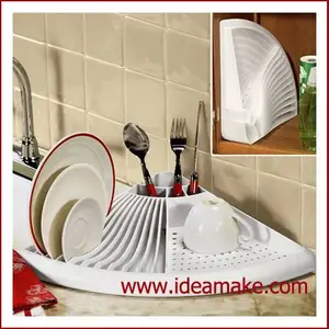  Home Basics secador de platos plástico, de dos niveles : Hogar  y Cocina