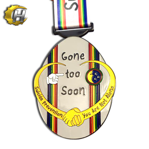 Calidad premium acabado medalla de esquí medalla con el logotipo en relieve con <span class=keywords><strong>la</strong></span> cinta - Product Image 2