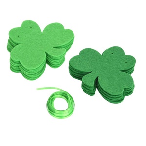 Decorazioni murali di san Patrick confezione da 3 striscioni di ghirlanda di trifoglio in feltro - Product Image 3