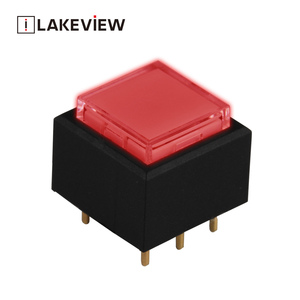 Lakeview PLB ชุดล็อค laklock & Non-Lock DIP 12mm 15mm 17mm สีแดงสีเหลืองสีฟ้าสีขาวสวิตช์ปุ่มกด LED แบบเต็มรูปแบบ - Product Image 5