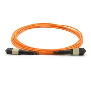 كابل سلك التصحيح الضفيرة الشريط البصري FTTH 12 Cord مروحة خارج Mpo الألياف البصرية Patchcord ل G652/G657A