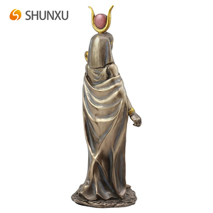 Estatua Artesanal de la Diosa Egipcia Hathor con Ankh, Patrona de la Maternidad, la Alegría, el Amor <span class=keywords><strong>y</strong></span> el Feminismo, Escultura Coleccionable - Product Image 4