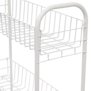 Cesta de alambre de 4 niveles para frutas y verduras, <span class=keywords><strong>carrito</strong></span> de almacenamiento profundo para cocina, soporte de alimentos - Product Image 4