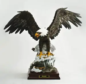 Shenzhen Business Geschenk Harz American Bald Eagle Vogel Statuen für Büro Dekoration