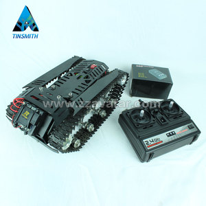 Khung Gầm Robot Xe Điện Theo Dõi Thùng Ắc Quy Bằng Thép Thông Minh Điều Khiển Vô Tuyến Bằng Cao Su Với Khung Gầm Bánh Xích Thợ Rèn - Product Image 3