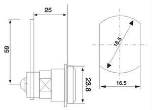 利达MS88A优质锌合金压铸外壳和气缸柜凸轮锁金属柜 - Product Image 2