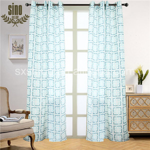 Cortinas dormitorio <span class=keywords><strong>Azul</strong></span> Geométrico Impresión de Última Moda - Product Image 1