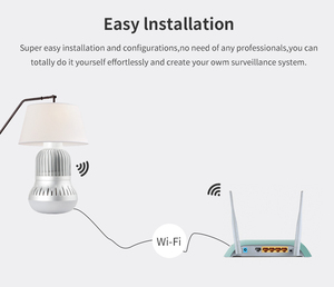 Vitevision 360 ojos panorámica del CCTV WiFi IP ir visión nocturna LED Bombilla Cámara 360 para oficina en casa - Product Image 3